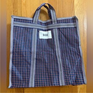 Bode shopper tote blue orange